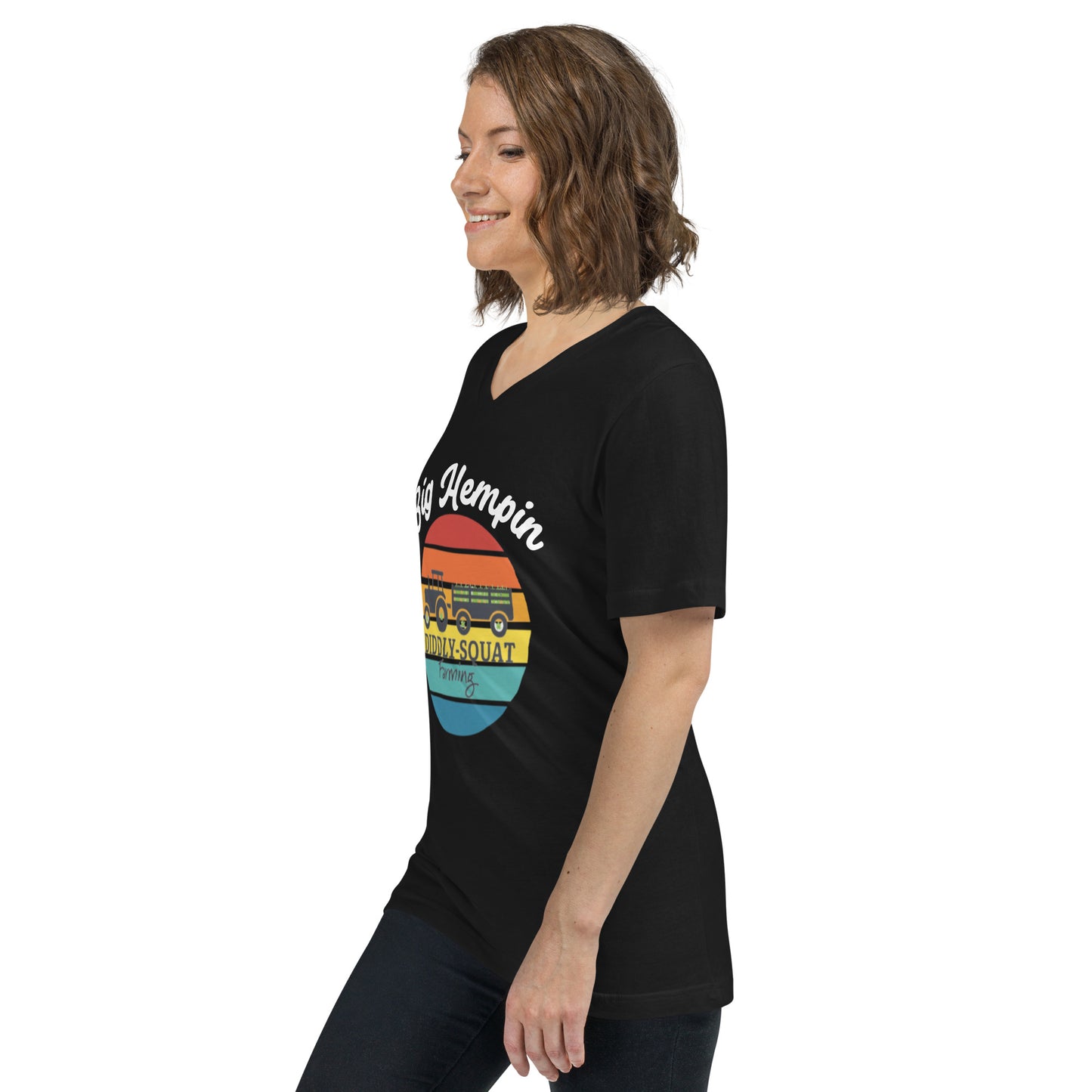 Unisex Short Sleeve V-Neck T-Shirt