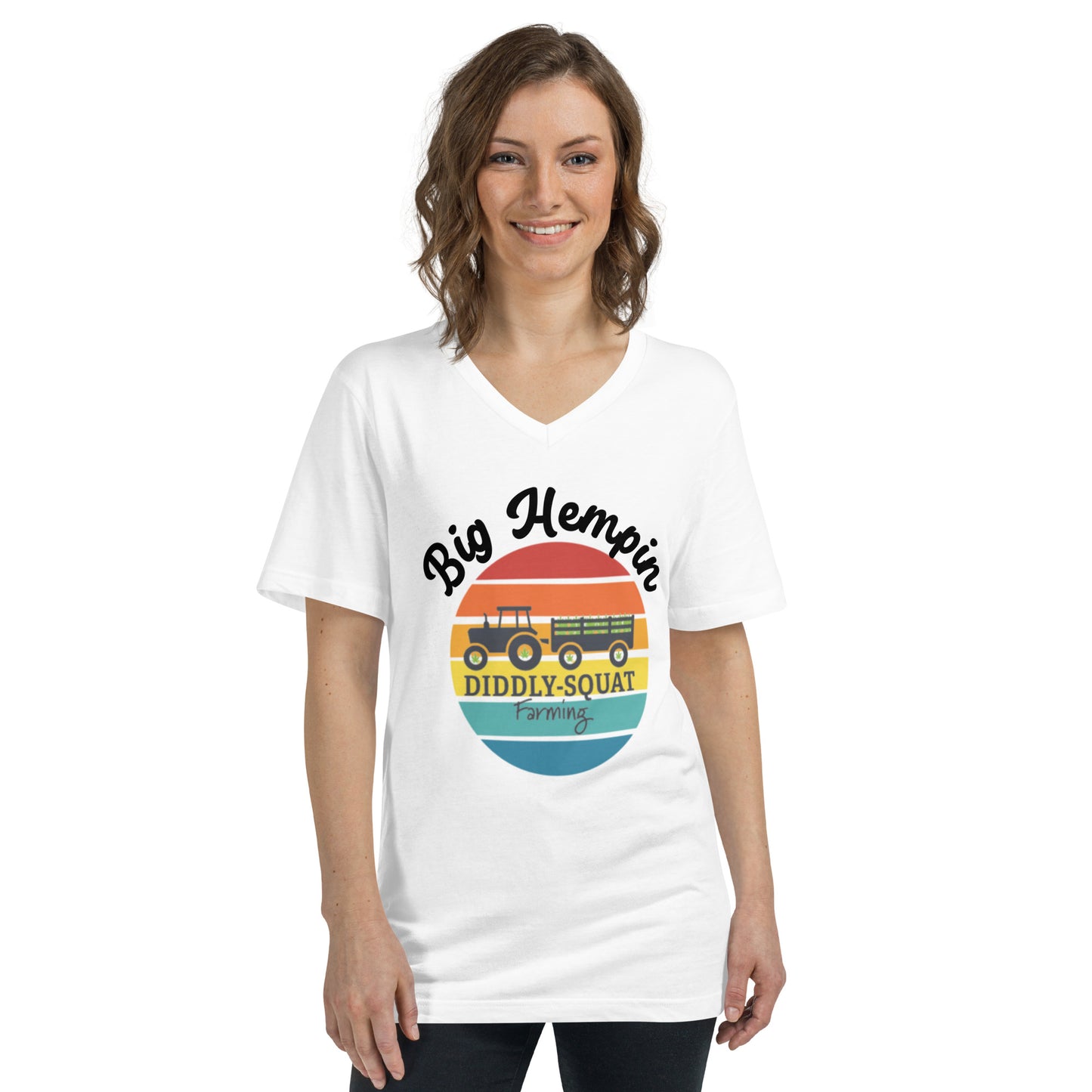 Unisex Short Sleeve V-Neck T-Shirt