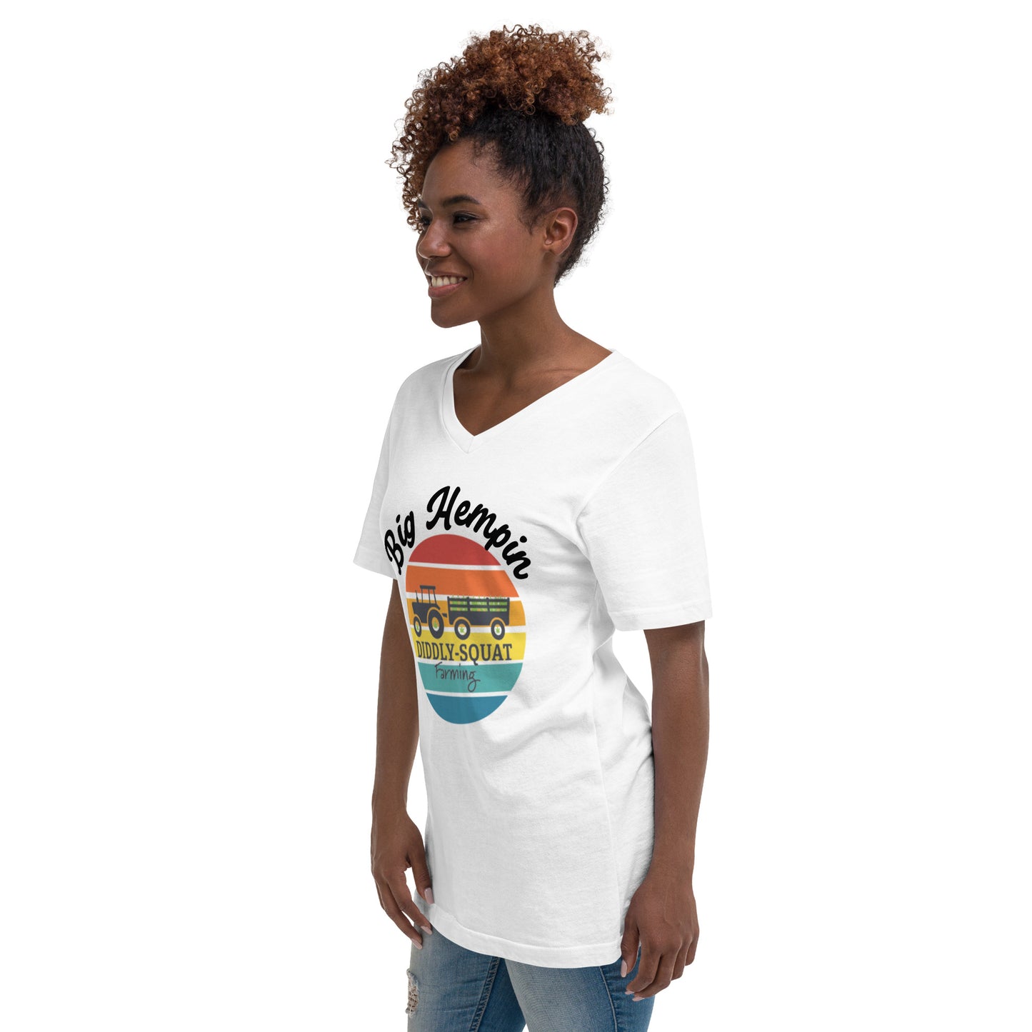 Unisex Short Sleeve V-Neck T-Shirt