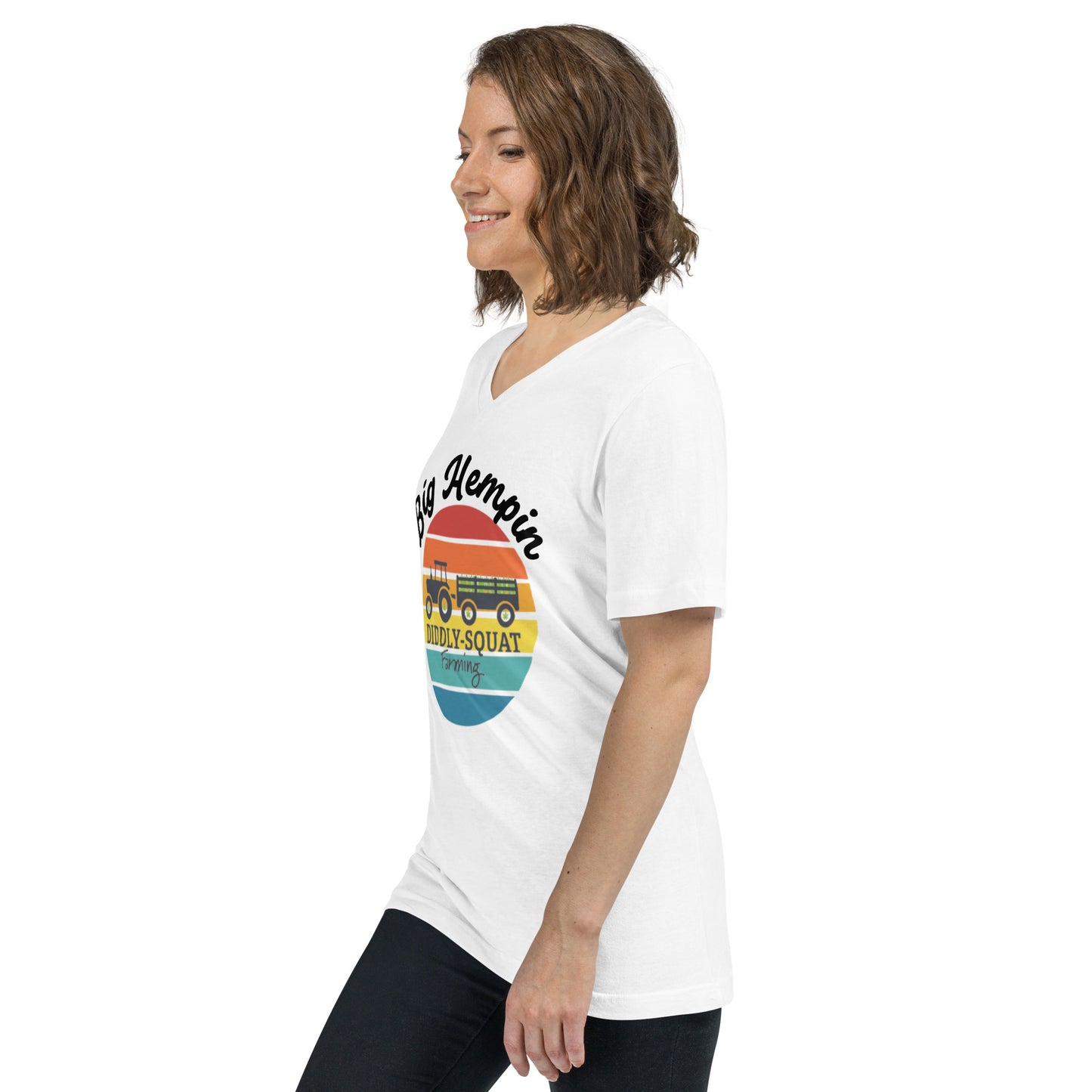 Unisex Short Sleeve V-Neck T-Shirt