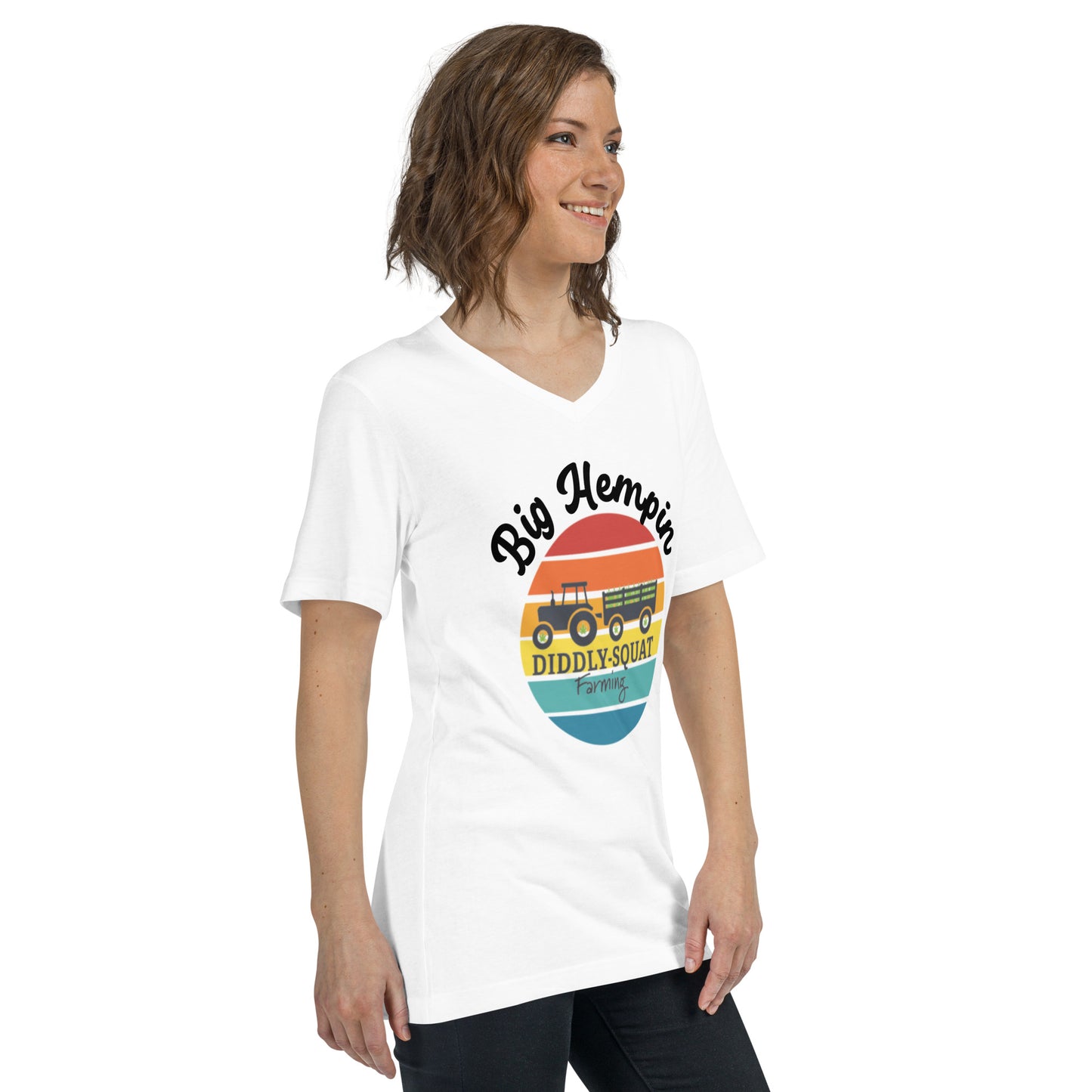 Unisex Short Sleeve V-Neck T-Shirt